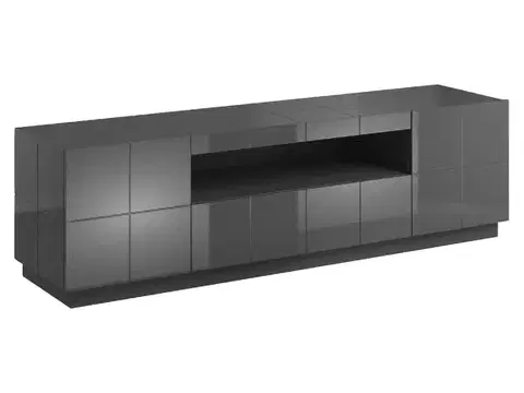 TV stolíky CAMA MEBLE Reja tv stolík grafit lesk