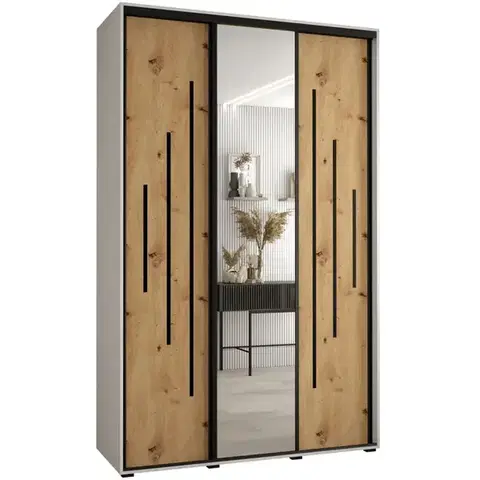 Šatníkové skrine Skriňa 45 Canaris 13 170 biela/artisan/čierna