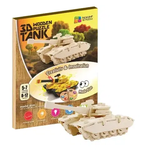 3D puzzle 3D Creative Drevené 3D puzzle Tank