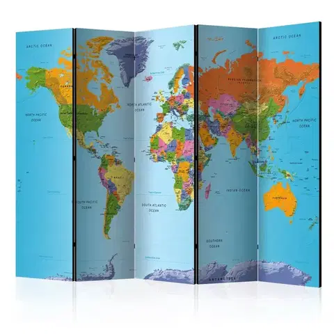 Paravány Paraván Colourful Geography Dekorhome