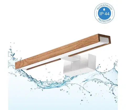 Svietidlá BRILAGI - LED osvetlenie zrkadla do kúpeľne 3v1 WOODY MIRROR LED/8W/230V IP44 biela/dub čerešňa 8590828018186
