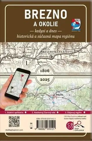 Slovensko a Česká republika Porovnávacia mapa Brezno a okolie - kedysi a dnes