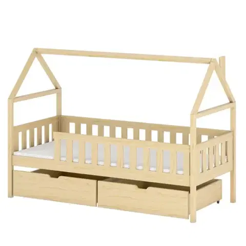 Detské postele Posteľ Domček Domi 90x200 borovica