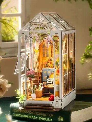 3D puzzle 3D Creative Drevené 3D puzzle Živá kniha – Skleník s LED osvetlením