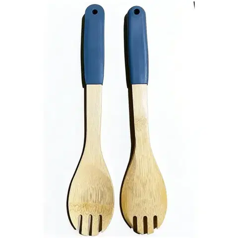 Dekorácie a bytové doplnky Lyžica so zúbkami bambus sivá rukoväť 32*6cm ut03632bs20