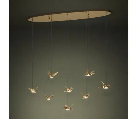 Svietidlá Eglo 390397 - LED Stmievateľný luster na lanku PARATEBUENO 8xLED/4,2W/230V zlatá 390397