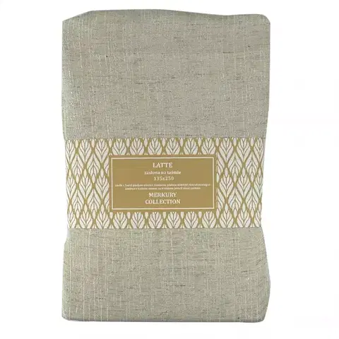 Hotové závesy na páske Záves na páske Latte 135x250 natural Merkury Home