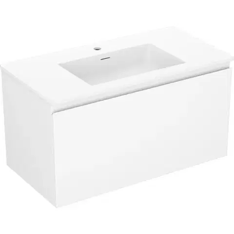 Kúpeľňový nábytok MEXEN/S - Orio kúpeľňová skrinka 90 cm s umývadlom Otis, 1 šuplík, biela mat 91A10-09047-1-BF01-W18M01