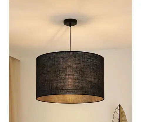 Svietidlá BRILAGI - Luster na lanku TUBES ROLLER 1xE27/15W/230V pr. 50 cm čierna 609326