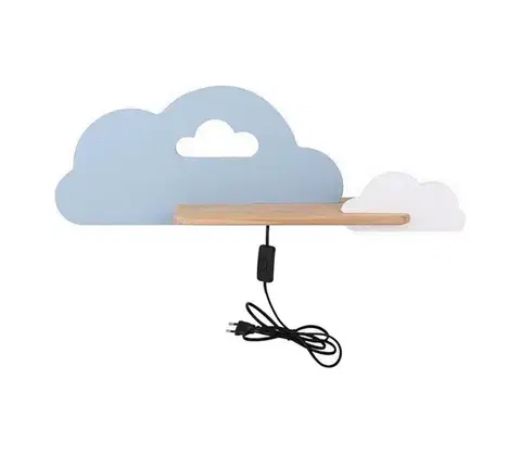 Svietidlá  LED Detské nástenné svietidlo s poličkou CLOUD LED/5W/230V modrá/biela 21-84415