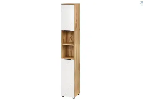 Skrinky do kúpeľne Szynaka Vysoká skrinka do kúpeľne MAZI WHITE 70
