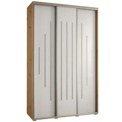 Šatníkové skrine Skriňa 45 Canaris 12 150 artisan/biela/silver