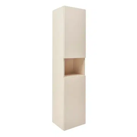 Kúpeľňový nábytok Kúpeľňová skrinka vysoká SAT Feel 36x165x32 cm béžová mat SATFEELV36BE SATFEELV36BE