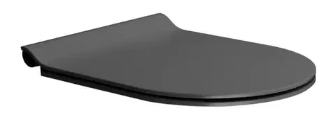 Záchody GSI - WC sedátko, SLIM, Soft Close, Quick Release, čierna mat/chróm MS86CSN26
