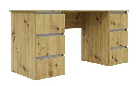 Písacie stoly SONIJA písací stôl 160, dub Artisan / biela