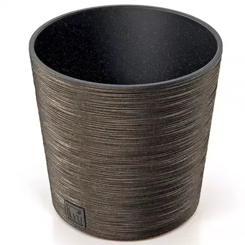 Záhrada Kvetináč Furu okrúhly Low Eco Wood 250 – káva Eco