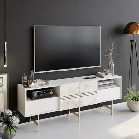 TV stolíky TV stolík Derin - White