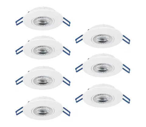 Svietidlá Eglo 300186 - Sada 7xLED zapustené podhľadové svietidlo GEDREZ LED/4,9W/230V pr. 9 cm biela 300186