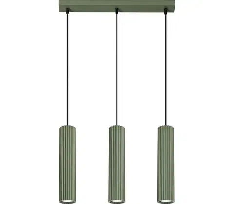 Svietidlá  SL.1613 - Luster na lanku KARBON 3xGU10/10W/230V zelená SL.1613