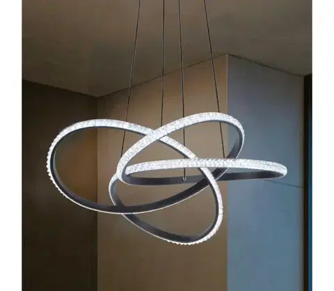 Svietidlá  LED stmievateľný luster na lanku LED/95 W/230 V 3000–6500 K, priemer 57 cm + diaľkové ovládanie TA2309/B
