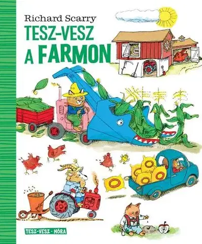 Leporelá, krabičky, puzzle knihy Tesz-vesz a farmon - Richard Scarry