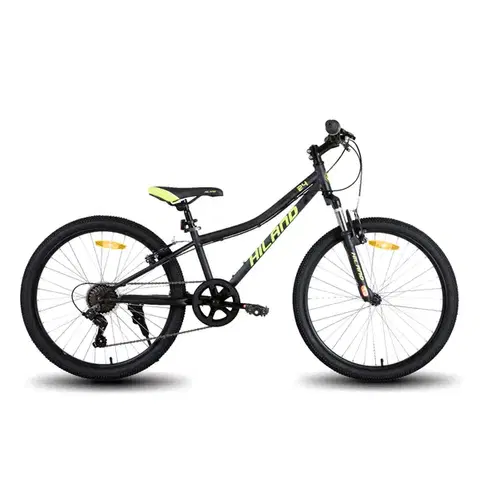 Bicykle Juniorský horský bicykel Hiland Climber 24" • 140-160 cm čierna - 12,5" (140-160 cm)