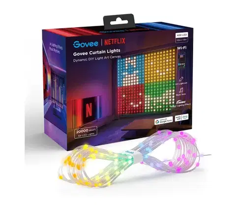 LED osvetlenie Govee - LED RGB Stmievateľná dekoračná reťaz LED/15W/230V IP65 Wi-Fi H70BCCA1