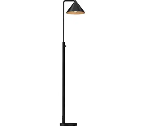 Lampy Elstead Alora Mood ALM-REMYCK-FL-BK - Stojacia lampa REMYCK 1xE27/60W/230V čierna ALM-REMYCK-FL-BK