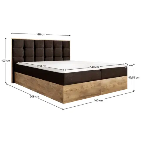 Boxspring Boxspringová postel SUSAN 2 Tempo Kondela