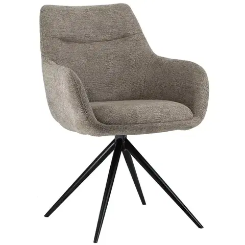 Čalúnené stoličky Stolička otočná Everly W. Armrest 9590 hnedá