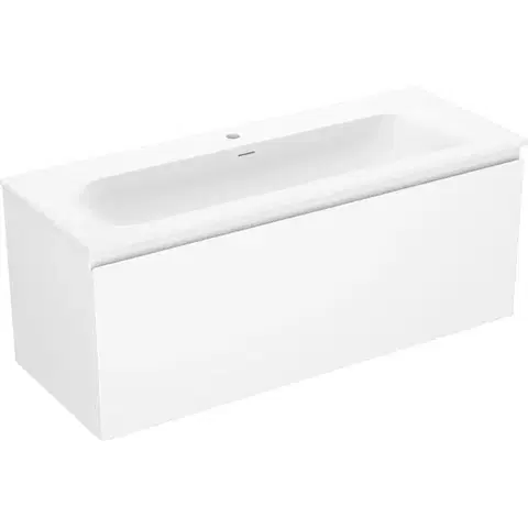 Kúpeľňový nábytok MEXEN/S - Orio kúpeľňová skrinka 120 cm s umývadlom Vela, 1 šuplík, biela mat 91A10-12047-1-BF01-W23M01