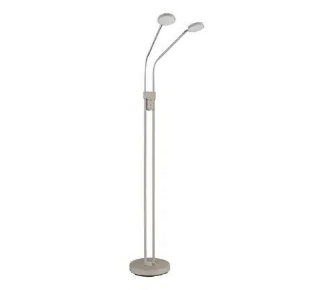 Lampy Globo 58504-2SSA-LED stmievateľná stojacia lampa SILVIO 2x6,5W/230V 2700/3350/4000K béžová 58504-2SSA