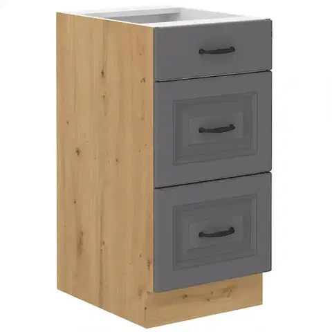 Kuchynské skrinky stojace Kuchynská skrinka Stilo dustgrey/artisan 40D 3S BB