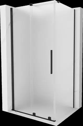 Sprchovacie kúty MEXEN/S - Velár sprchovací kút, posuvné dvere 150 x 100, dekor, čierna 871-150-100-31-70