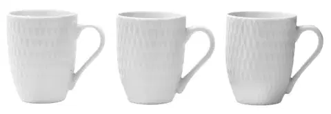 Hrnčeky, šálky, podšálky MAKRO - Hrnček keramický sada 3ks, 10,5cm