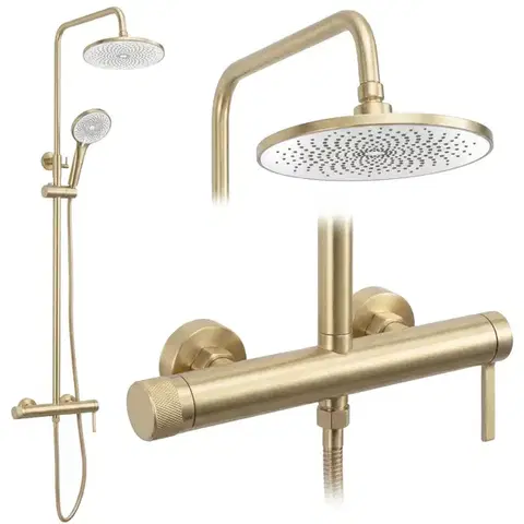 Kúpeľňové batérie REA REA - Sprchový set Rivo Brush Gold REA-P8924