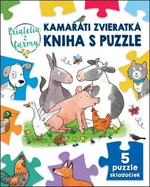 Leporelá, krabičky, puzzle knihy Kamaráti zvieratká kniha s puzzle: Priatelia z farmy - Sebastien Braun