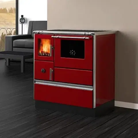 Sporáky Kinekus Sporák DOMINANT ECO 70, červený, pravý