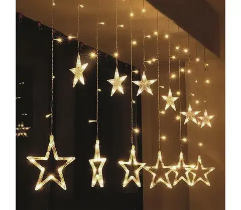 Vianočné dekorácie BRILAGI - LED Vianočný záves 77xLED/3xAA/USB 1,8m teplá biela 1V227-OEM1