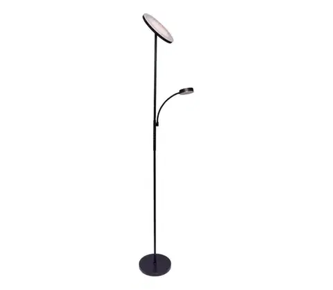 Lampy  light Stmievateľná LED stojacia lampa NORA LED/25W/230V 2200/3000/4000K + LED/5W 3000K čierna + diaľkové ovládanie 3080FLCN