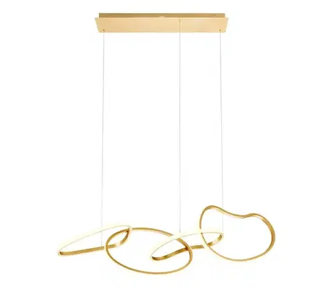 Svietidlá Redo 01-3389 - stmievateľný LED luster na lankách BIAS LED/90W/230V zlatý 01-3389