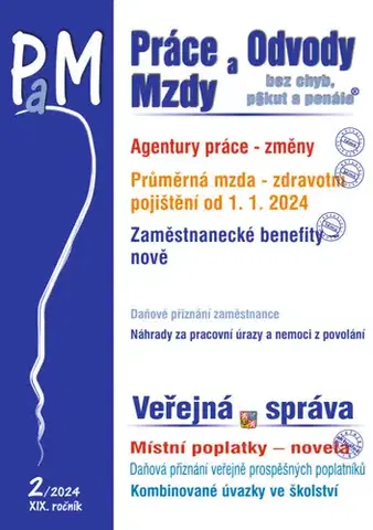 Dane, účtovníctvo Práce, odvody a mzdy bez chyb, pokut a penále č. 2 / 2024 - Změny pravidel pro agentury práce