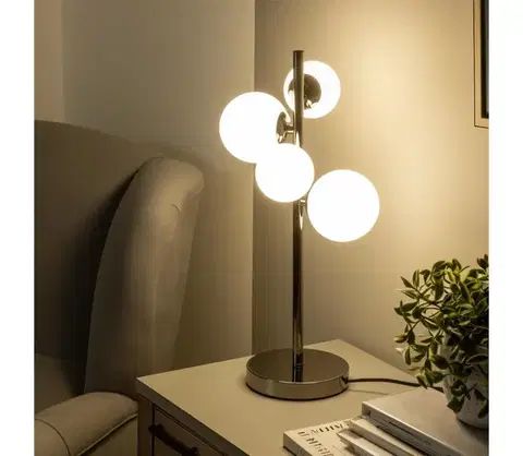 Lampy BRILAGI - LED stolová lampa MILLA 4xG9/3W/230V čierny chróm/biela 8010-4CW