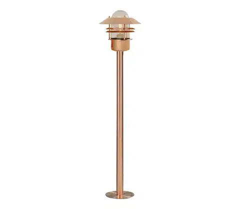 Záhradné lampy Nordlux - Vonkajšia lampa BLOKHUS 1xE27/60W/230V IP54 medená 25078030