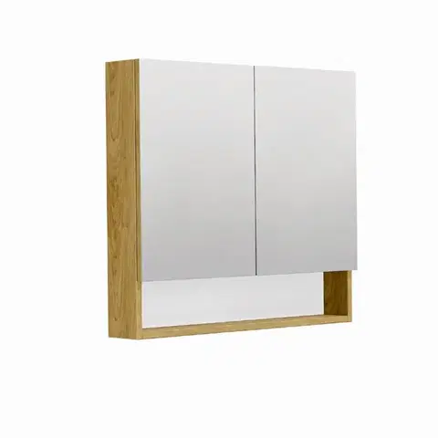 Kúpeľňový nábytok Zrkadlová skrinka SAT Cubeway 80x14x72 cm lamino dub hickory GALCU80DH GALCU80DH