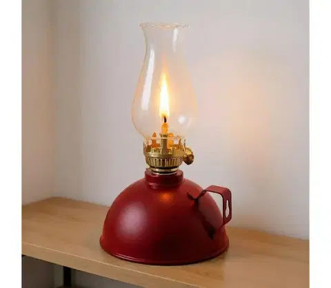 Lampy BRILAGI - Petrolejová lampa MERLIN červená 8590828169376
