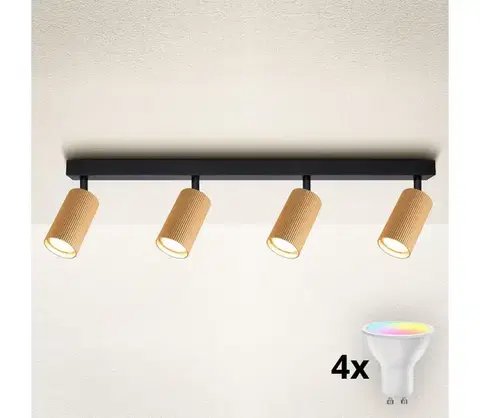 Svietidlá BRILAGI - LED RGBW stmievateľné bodové svietidlo SELE MODERN 4xGU10/4,8W/230V zlaté BG2873+4xAI2382