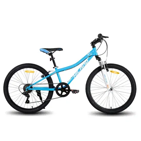 Bicykle Juniorský horský bicykel Hiland Climber 24" • 140-160 cm modrá - 12,5" (140-160 cm)