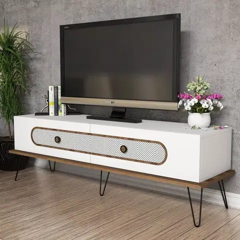 TV stolíky TV stolík Ekol - White