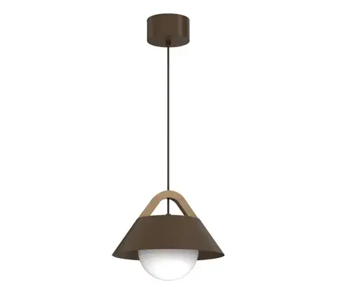 Svietidlá  Závesný luster FUNDA na lanku 1xE27/15W/230V hnedý 4209A